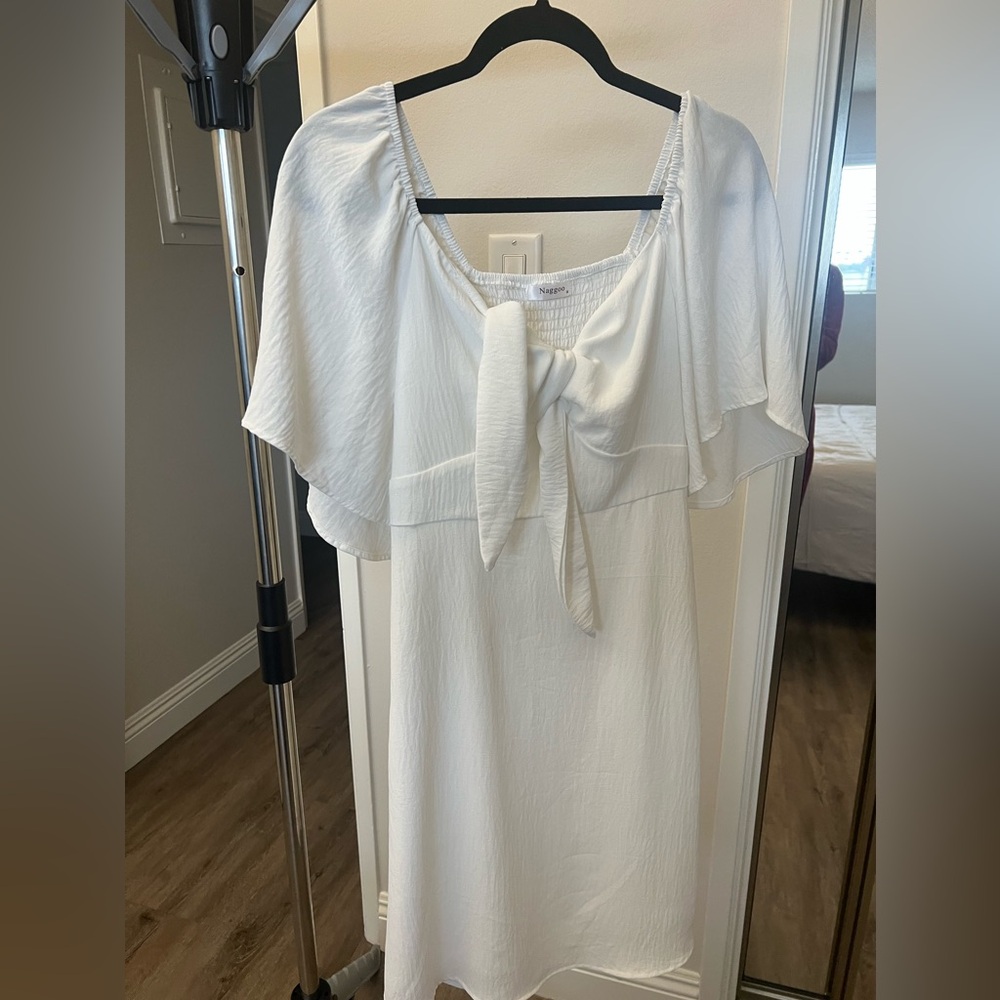 White medium size dress